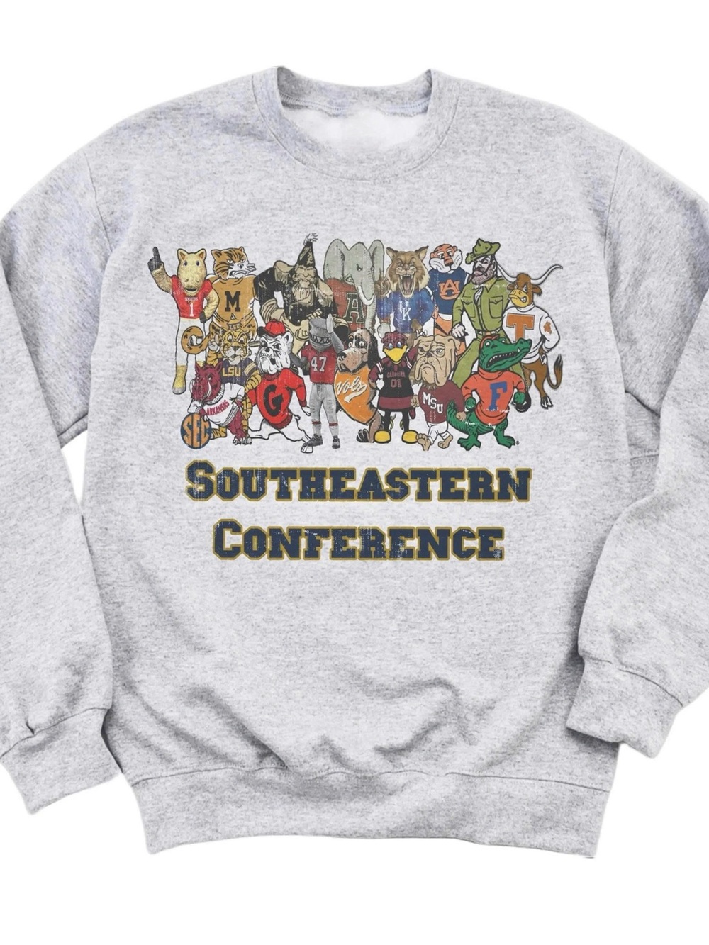 Southeastern Conference Graphic Crewneck Sweatshirt - Light Gray
